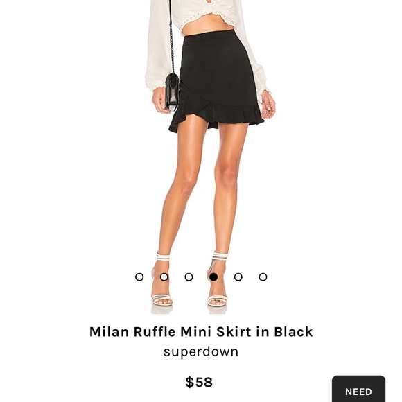 NWT Revolve superdown Milan Ruffle Mini Skirt - Picture 5 of 6